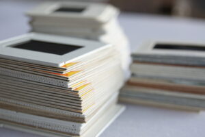 Stack of slides scanned by David Overturf